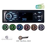 Creasono Kfz Radio: MP3-Autoradio mit DAB+, Bluetooth & Freisprech-Funktion, 4X 45 Watt (DAB Radio Auto)