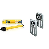 Schellenberg 20610 Rolladenmotor MAXI Standard 10 Nm, Rohrmotor für 60 mm Welle, bis 4,2 m² Rollladenfläche, Set inkl. Wandlager & 20305 Leiselauf Wandlager Comfort für Rollladenantriebe