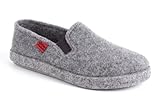 Andres Machado Unisex Hausschuhe mit geschlossener Hacke für Damen und Herren für Sommer und Winter – Slipper/Pantoffeln - AM002 – Oberteil aus Filz – mit Rutschfester Gummisohle – Grau, EU 32