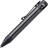 Böker Plus K.I.D. cal .50 Carbon Tactical Pen aus Kohlefaser und Abschlüssen aus titanbeschichtetem Aluminium in der Farbe Schwarz - 10,90 cm