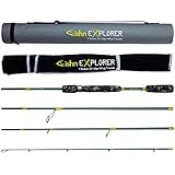 FISHN Reise Angelrute Explorer Reiserute - 213cm, 4-Teilig, Wurfgewicht 10-40gram mit Stabiler Travel Tube zum Spinnfischen auf Forelle, Lachse, Hecht