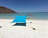 Neso Zelte Strand Zelt mit Sand Anker, Portable Baldachin Sunshade - 2,1m x 2,1m - Patentierte verstärkte Ecken (Teal)
