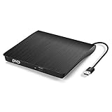 BEVA Externes CD DVD Laufwerk, USB 3.0 PC Laufwerk Tragabar CD Player DVD-RW DVD/CD, Kompatibel mit Win10/XP/Win 7/Win 8, Laptop, Mac, MacBook Air/Pro