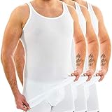 HERMKO 3007 3er Pack extralanges Herren Unterhemd (+10 cm) Tank Top aus 100% Bio-Baumwolle, Größe:D 13 = EU 7XL, Farbe:weiß