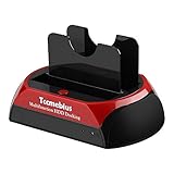 Festplatten Dockingstation, Tccmebius TCC-S867-DE USB 2.0 an 2,5 3,5 Zoll SATA IDE Dual Slots Externes Festplattengehäuse, zum 2,5'3,5' IDE SATA I/II/III HDD SSD