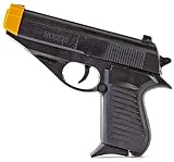 Nick and Ben Spielzeug-Pistole Kinder-Softair Agenten-Pistole Airsoft Waffe mit 15 Kugeln Munition 0,5 Joule ab 14 Jahre schwarz Zubehör