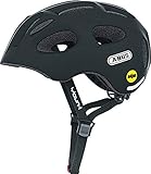 ABUS Youn-I MIPS Kinderhelm - Fahrradhelm für Kinder - für Mädchen und Jungen - 38811 - Schwarz Matt, Größe S