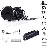 JUNSTAR Bafang BBS02B 48V 750W (MM G340.750) EBike Mittelmotor Rennrad Elektrischer Mittelmotor Elektrofahrrad Umbausatz Kit mit Batterie 48V 11.6Ah/ 17.5 Ah/Gepäckträgerakku/ 52V 14Ah