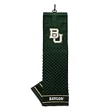 Team Golf NCAA Baylor Bears Golfhandtuch, bestickt, kariert, Scrubber Design, gesticktes Logo