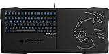 ROCCAT SOVA Gaming-Lapboard USB-Tastatur deutsches Layout - Für PC, Xbox One, PS4 -Tastenbeleuchtung (Blau), Membran-Tasten, Mauspad, Schwarz