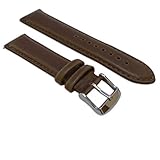 Jewellers Tools Uhrenarmband, 24 mm, echtes Hellbraun, öliges Kalbsleder, gepolsterte SS Schnalle