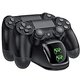 BEBONCOOL PS4 Controller Ladegerät, Controller USB Ladestation Dock für DualShock 4, Playstation 4 Ladestation für Sony Playstation4 / PS4 / PS4 Slim / PS4 Pro Controller-Schwarz