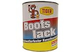 Tiger Bootslack Hochwetterfester Kunstharzlack Hochglänzend lösemittelhaltig 1 kg Farbwahl, Farbe (RAL):RAL 9005 Tiefschwarz