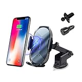 DIHOOM kabelloses Kfz-Ladegerät universal Handy Halter, Auto Handyhalterung mit Qi 15W Wireless Charger und Automatischer Induktion Kfz Handy Halterung Auto Lüftung für iPhone Samsung Huawei LG usw