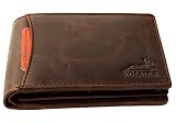 Fa.Volmer ® Herren Leder Geldbörse Usedlook mit RFID-Schutz Braun #MW82A-Braun