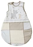 roba Schlafsack, 70cm, Babyschlafsack ganzjahres/ganzjährig, aus atmungsaktiver Baumwolle, Schlummersack unisex, Kollektion 'Tierfreunde'