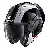 Shark Unisex-Erwachsene Klapphelm (schwarz/weiß/rot, XL - 61-62 cm)