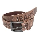 Fa.Volmer ® Ledergürtel 100% Büffelleder Jeans-Gürtel für Damen und Herren, Breite 38mm, in den Farben schwarz braun tan, kürzbar #JEANS-38mm (braun BW-100cm)