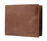 Bugatti Volo Geldbeutel Männer Leder - Geldbörse Herren Braun - Portmonaise Portemonnaie Portmonee Brieftasche Wallet Ledergeldbeutel
