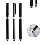 Haidunpin Tablet Stift, 3er Pack Touchscreen Stifte mit schwarzer Kugelschreiber, 2 in 1 Stylus Pen für Smartphone iPhone Android Samsung Microsoft Surface Tab &Tablets