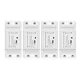 4 Pack Smart Switch Intelligenter Schalter Arbeiten Sie mit Alexa (Echo, Echo Dot)/ Google Home APP Fernbedienung wifi Switch Countdown Timer für iOS Android