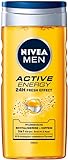 NIVEA MEN Active Energy Pflegedusche (250 ml), erfrischendes Duschgel mit natürlichem Koffein, revitalisierende Dusche für Körper, Gesicht und Haar