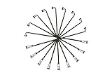 Unbekannt 37 Stück Speichen 285mm Spokes schwarz VERZINKT 2mm inkl. Messing Speichennippel