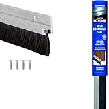 Stormguard Bürstenleiste für Tür, Zugluftstopper – Aluminium