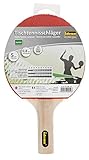 Idena 7423509 - Tischtennisschläger Junior, mit Griff aus Holz und Gummibelag in rot und schwarz, für die Freizeit sowie für Kinder, Einsteiger und Hobbysportler