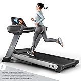 Sportstech F75 High-End Laufband | große Lauffläche 580x1600mm & Android 15,6“ Display | klappbar | bis zu 20km/h und 5PS | WiFi, USB & MP3 | Pulsgurt | 18% Steigung + Dämpfungssystem | bis 200kg