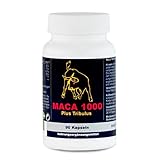 Maca 1000 plus Tribulus, Maca und Tribulus ideal kombiniert in einem Produkt, 90 Kapseln in Premiumqualität, Hochdosiert, 1er Pack (1x 74g)