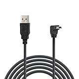 Wicked Chili USB 2.0 Hi-Speed Datenkabel Mini USB Stecker 90° abgewinkelt kompatibel mit Medion, Falk, Tomtom, Becker, Navigon Navigationsgeräte (90 Grad, 180cm, schwarz)