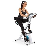 Capital Sports Azura Plus 3-in-1 Heimtrainer - Fitnessbike, Fitness-Fahrrad, Cardio-Training, Riemenantrieb, Pulsmesser, Flexible Zugbänder, 8-stufiger Magnetwiderstand, Tablet-Halterung, weiß