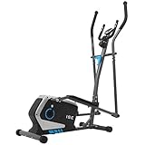 ISE Crosstrainer Elliptical Crosstrainer Ellipsentrainer Heimtrainer Ergometer Stepper Heimtrainer Magnetbremse Ausdauertrainer mit 15kg Schwungmasse - 8 Widerstandsstufen SY-9801