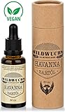 Bartöl HAVANNA von Wildwuchs Bartpflege - Beard Oil Bart Öl natürlich und vegan für einen weichen Bart und gesundes Bart Wachstum mit Duft nach Karibik (1 x 30 ml)