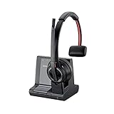 Plantronics Bluetooth DECT Headset Savi W8210-M Monaurale Tragevariante (mit USB); Microsoft Skype for Business zertifiziert in Schwarz