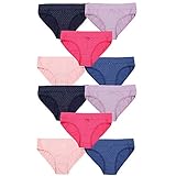 Alkato Damen Slips mit Schleife Gepunktet 10er Pack, Farbe: Farbenmix 1, Größe: S