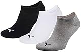 PUMA Unisex Invisible Sneaker Socken 12er Pack, Gr.-43/46, Schwarz/Weiß/grau