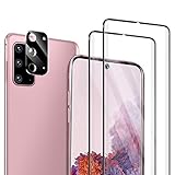ivencase für Samsung S20 Panzerglas Schutzfolie [2 Stück] + Samsung S20 Kamera Panzerglas [1 Stücke], Blasenfrei Anti-Staub Anti-Öl Panzerglasfolie Displayschutzfolie für Samsung Galaxy S20