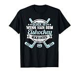 Lustiges Eishockey Tape Helm - Glück ist Eishockey Spruch T-Shirt