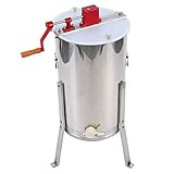 SISHUINIANHUA Große DREI 3-Frame-Edelstahl-Honigschleuder Bee Farm Beekeeping Tool