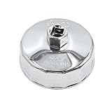 sourcing map 14 Flöten Auto Ölfilter Kappe Gehäuse Schraubenschlüssel Sockel 89mm Silberton DE de