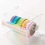 demiawaking Desktop Tischabroller Washi Tape Cutter Multi Rolle Tape Spender Klebeband-Halter Organizer Aufbewahrungsbox