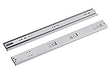 Metafranc Kugelpräzisionsvollauszug - 400 mm Länge - 35 kg Tragkraft - Soft-Close Dämpfung - Leichtes Laufverhalten - Seitenwandführung / Rollenauszug / Schubladenauszug / Schubladenschienen / 380939