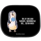 Mr. & Mrs. Panda Auto, Kinder, Auto Sonnenschutz Pinguin Lolli mit Spruch - Farbe Schwarz