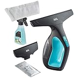 AEG Fenstersauger WX7-60 A2 (60 Min. Laufzeit, Lithium-Power-Akku, inkl. 2 Aufsätze, Sprühflasche mit waschbarem Mikrofaser-Wischbezug