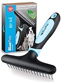 Bluepet® GlanzTanz Fell-Entwirrer Entfilzungskamm - Entfilzer Striegel für langhaar Hunde, Katzen & Pferde - Hundebürste/Katzenbürste entfernt Knoten, Unterfell & Verfilzungen + Massage