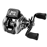 Festnight Digital Display Angelrolle 6.3: 1 16 + 1BB Baitcasting Rolle mit größerer Keramikschnur