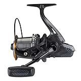 Diwa Spinning Angelrollen 8000/10000/14000 Serie Süßwasser Salzwasser Hochseefischen Kohlefaser Brandungsangeln 12 + 1 Edelstahl BB 70 LBS Max Drag Ultra Smooth Leistungsstarkes Spool Gear (10000)
