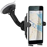 Wicked Chili Universal KFZ Halterung kompatibel mit Huawei Mate 10 Lite, P9 Lite, P8 Lite, Honor 9 Lite, Sony Xperia XCompact Handy Autohalter Scheibe (Made in Germany, für Hülle & Case) schwarz